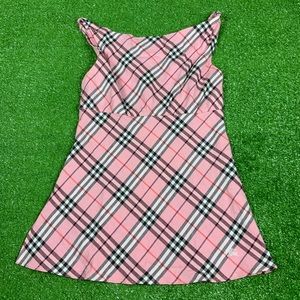 Burberry Blue Label Pink Novacheck BabyDoll Top
